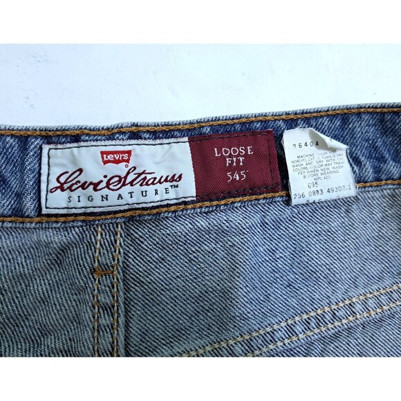 Vintage Levis 545 Jeans Mens 38x31 Blue Denim Pants Loose Fit Brown Tag - Picture 4 of 9